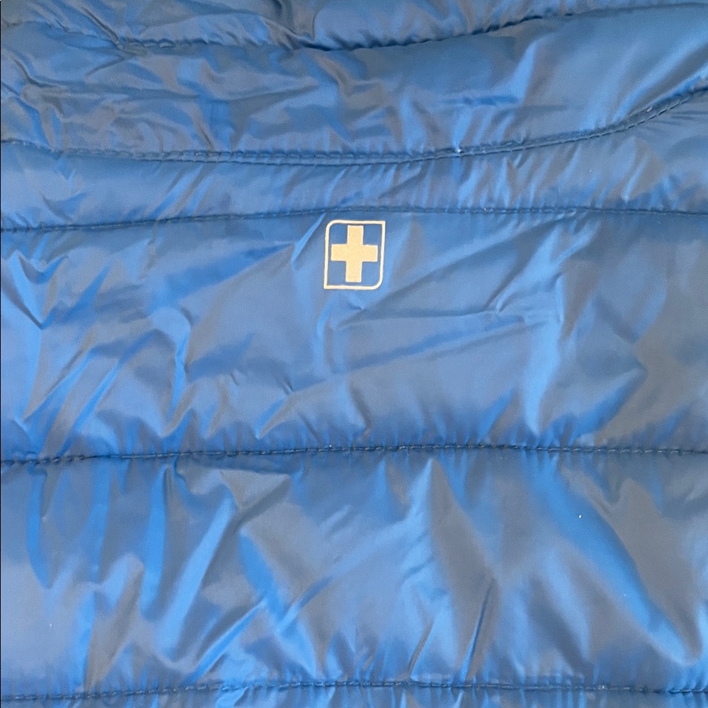 Men's Swiss Tech Blue Puffer Jacket - Picture 5 of 5